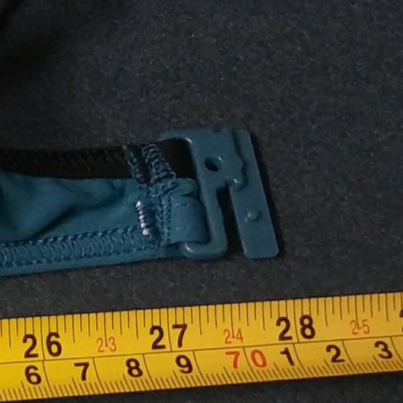 Turquoise Bikini/Halter w Black Piping & Charm - Picture 6 of 7